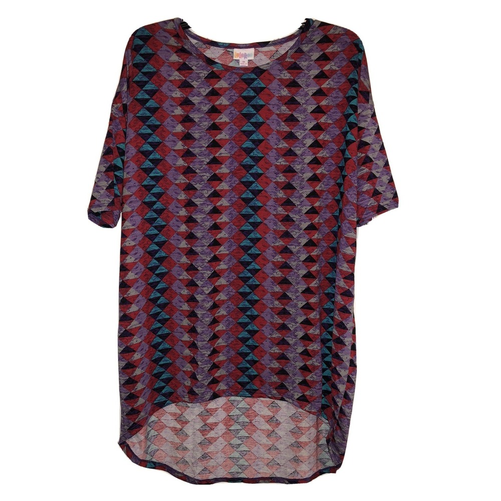 New‎ LulaRoe Irma Top Women's Size Med Geometric Multi-colored